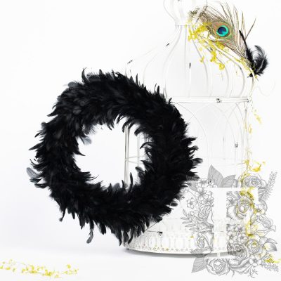 Raven Feather Wreath